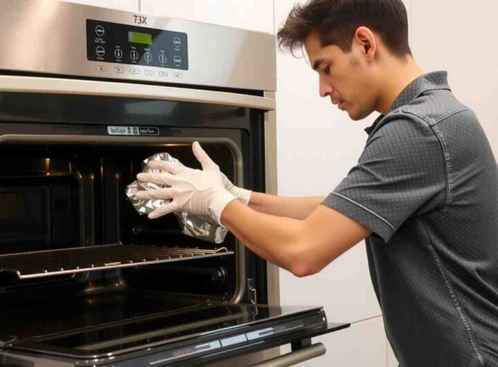 trucco per pulire il forno con la carta stagnola